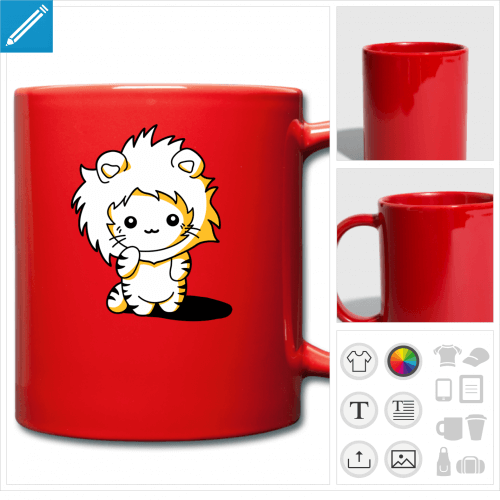 tasse couleur chat personnalisable