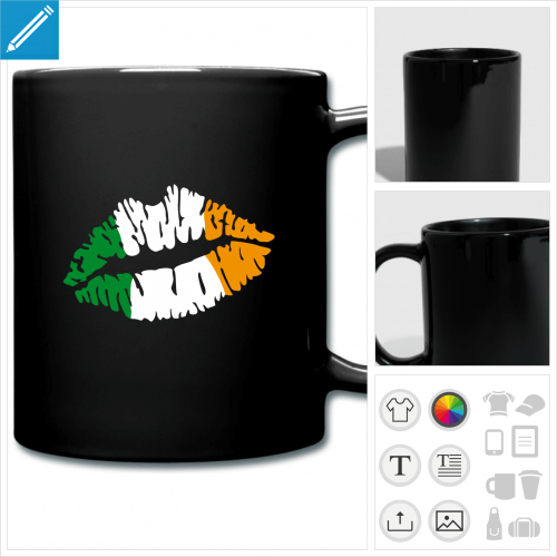 tasse couleur Saint Patrick personnalisable