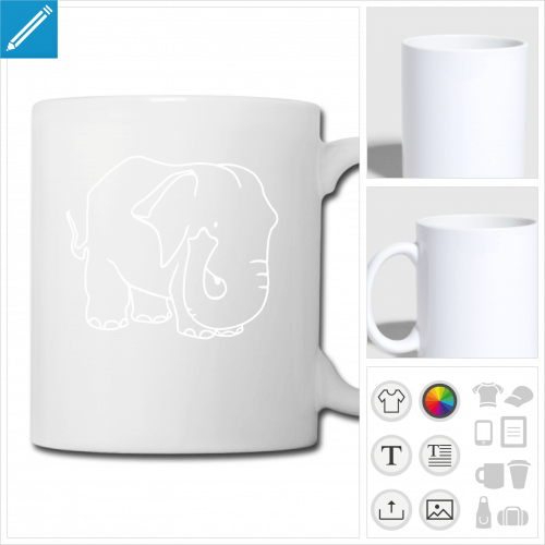 tasse lphants  crer en ligne