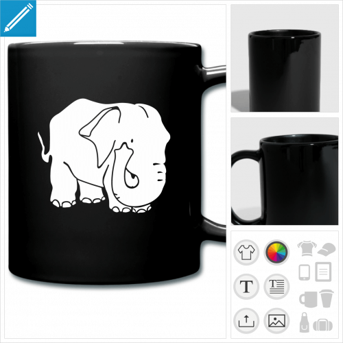 mug color lphants  personnaliser en ligne