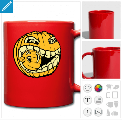 tasse Citrouille  personnaliser et imprimer en ligne