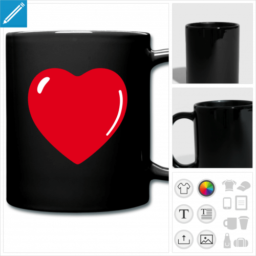 mug color I love  personnaliser en ligne