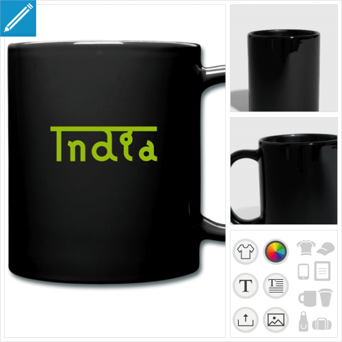 mug color Inde personnalisable