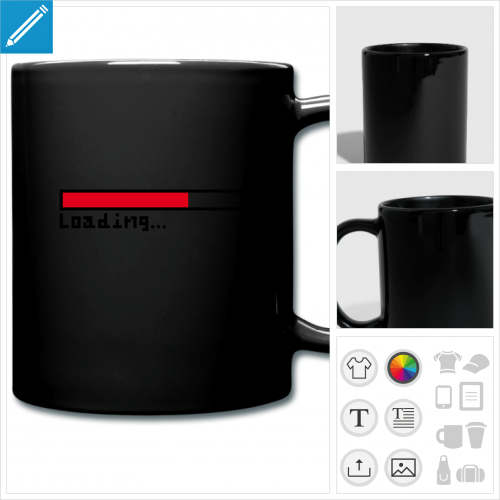 tasse couleur chargement  personnaliser en ligne