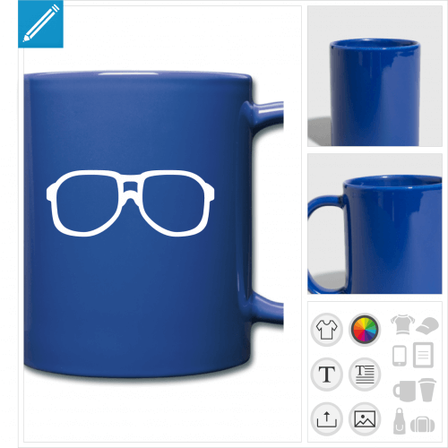 tasse couleur lunettes  personnaliser et imprimer en ligne