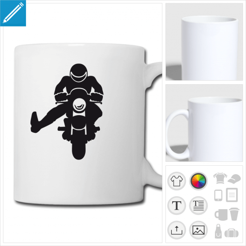 mug biker  imprimer en ligne