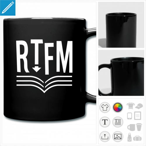 tasse couleur rtfm  crer en ligne