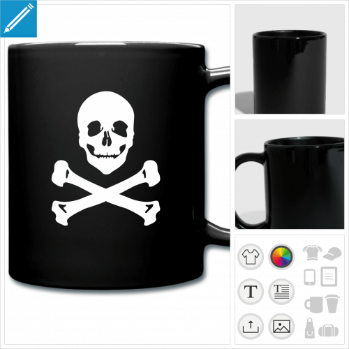 mug drapeau pirate  personnaliser