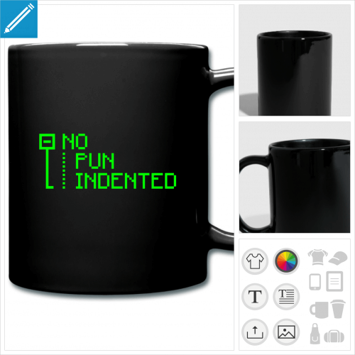 mug informatique personnalisable, impression  l'unit