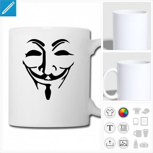 tasse anonymous à créer en ligne