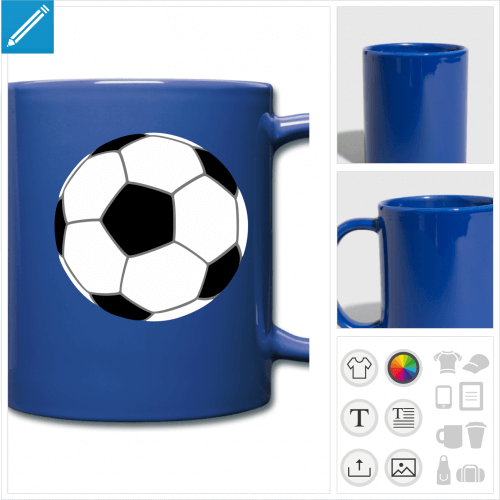 mug couleur foot personnalisable