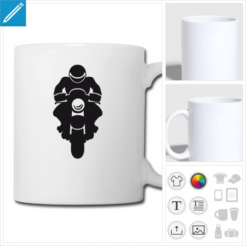 tasse biker  imprimer en ligne