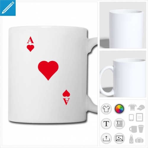 tasse as de coeur  crer en ligne