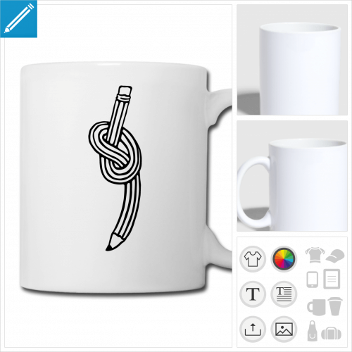 tasse crayon  personnaliser et imprimer en ligne