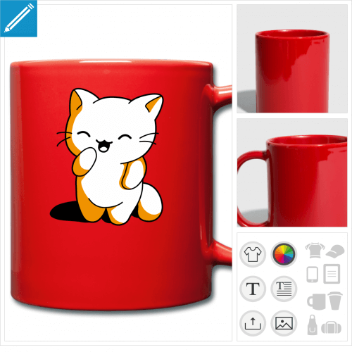 tasse couleur chaton  personnaliser, impression unique