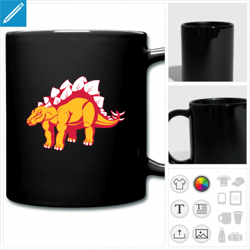 tasse dinosaure personnalisable, impression  l'unit