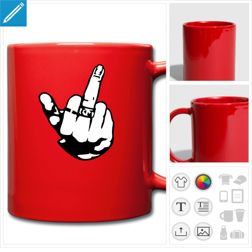 mug doigt personnalisable