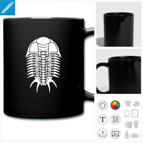 tasse fossile trilobite personnalisable