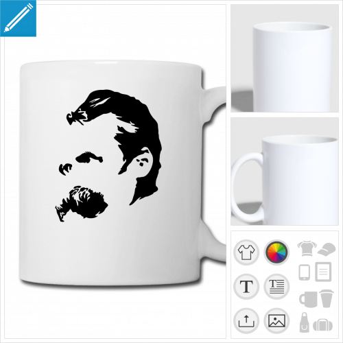 mug blanc philosophe  personnaliser en ligne