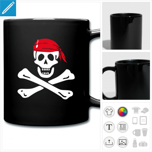 tasse pirate  personnaliser, impression unique