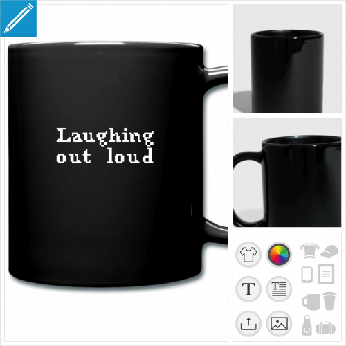 mug color citation lol personnalisable, impression  l'unit