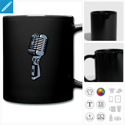 mug microphone  personnaliser, impression unique