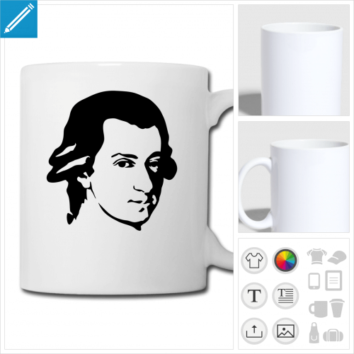 tasse mozart  personnaliser, impression unique