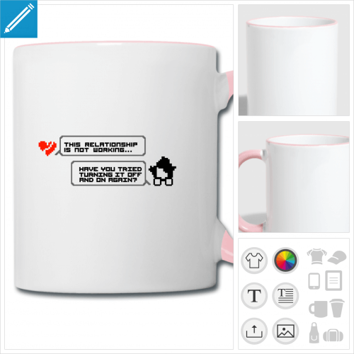 tasse bicolore it crowd  personnaliser en ligne