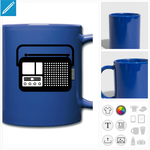 tasse couleur radio  imprimer en ligne