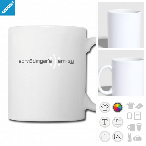 tasse smiley schrdinger  imprimer en ligne