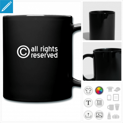 tasse symbole copyright  imprimer en ligne