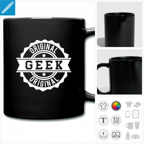 mug color geek original  imprimer en ligne