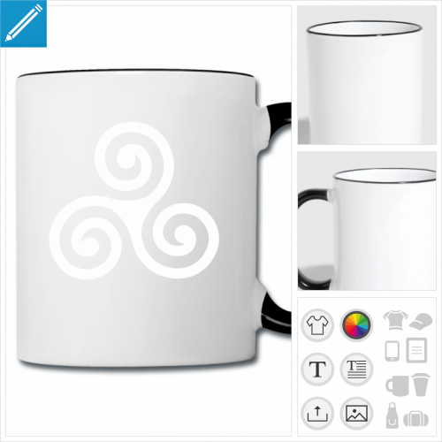 mug Breizh personnalisable, impression  l'unit