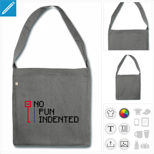 sac  bandoulire nerd  personnaliser et imprimer en ligne