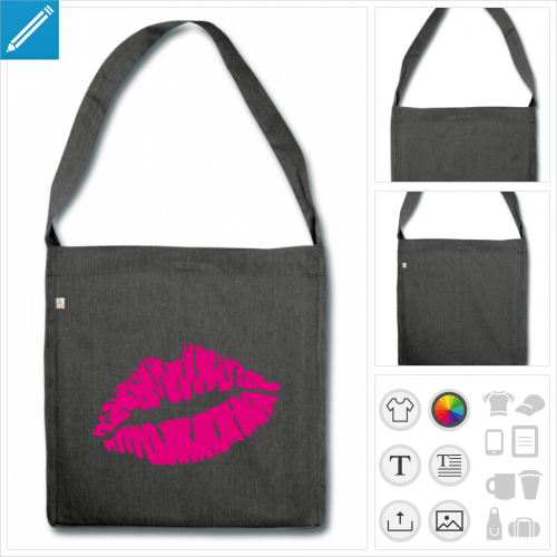 sac de courses kiss  personnaliser et imprimer en ligne