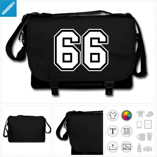 sac de cours Numro 66  personnaliser