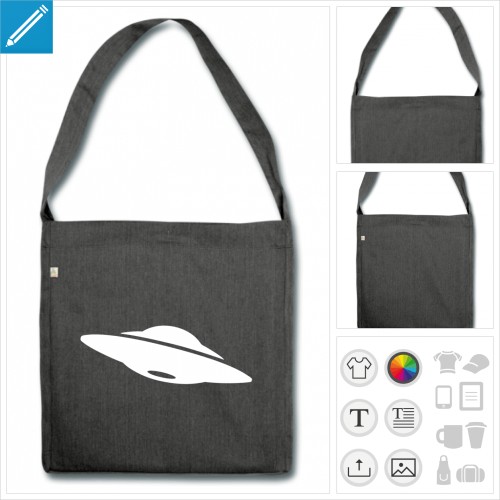 sac  bandoulire ufo  imprimer en ligne