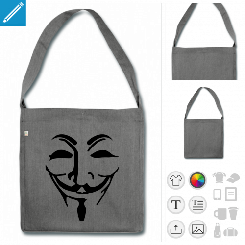 sac masque fawkes  personnaliser en ligne