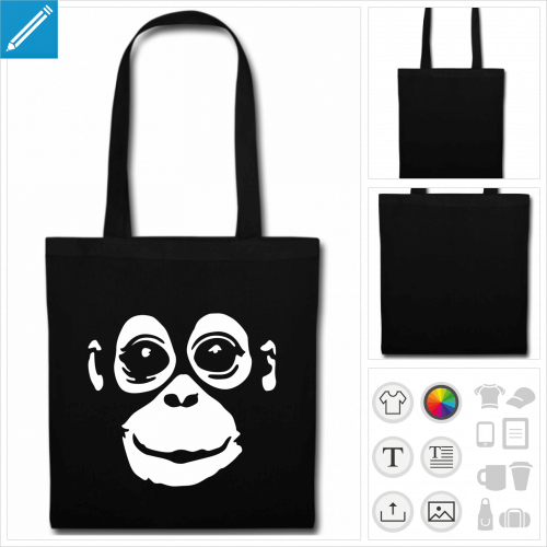 tote bag Orang-outan  crer soi-mme