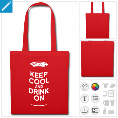 tote bag boire  imprimer en ligne