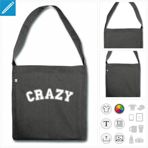 sac  bandoulire crazy  imprimer en ligne