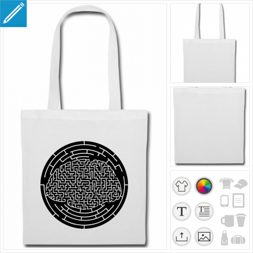 tote bag labyrinthe  crer soi-mme