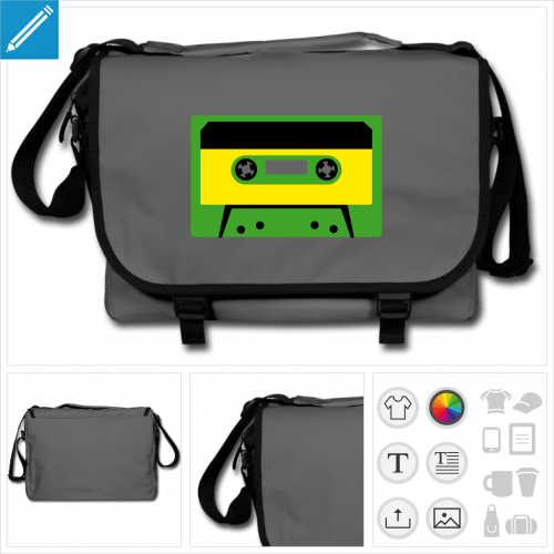 sac de cours cassette  imprimer en ligne