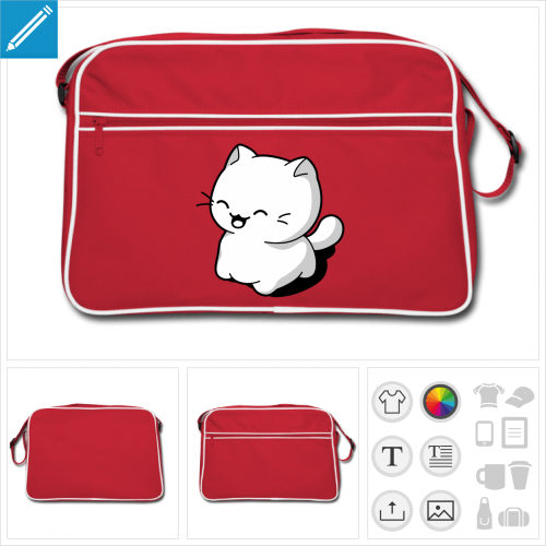 sac vintage chat kawaii à créer soi-même
