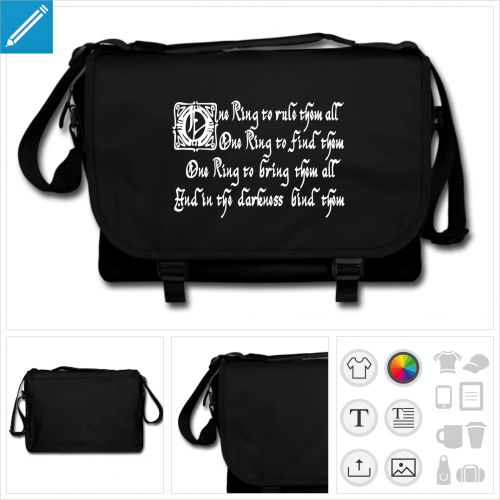 sac  bandoulire Tolkien  personnaliser en ligne