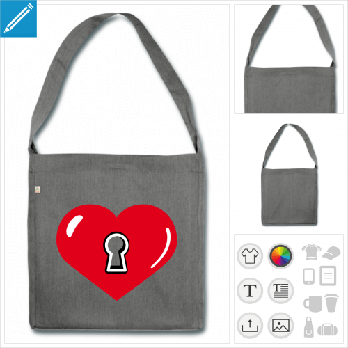 sac amour  personnaliser et imprimer en ligne