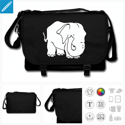 sac de cours gros lphant  personnaliser