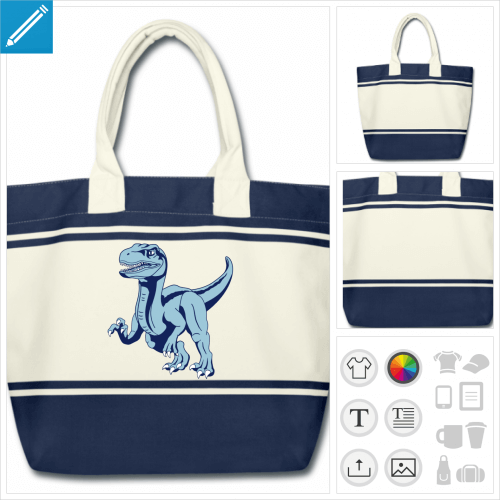 sac dinosaure personnalisable