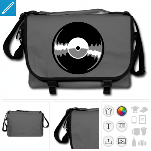 sac de cours vinyle  personnaliser, impression unique