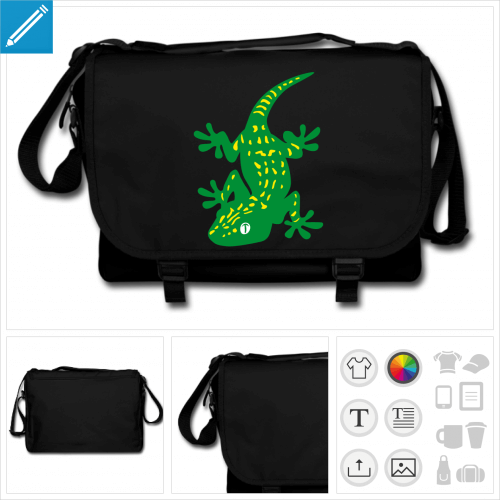 sac  bandoulire gecko  imprimer en ligne